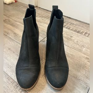 Black Toms ankle boots